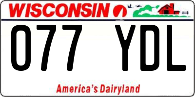 WI license plate 077YDL
