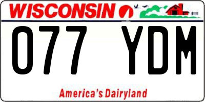 WI license plate 077YDM