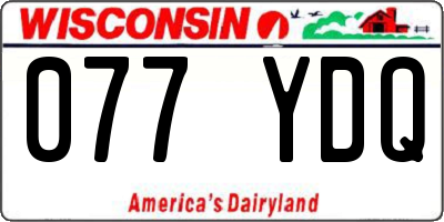 WI license plate 077YDQ