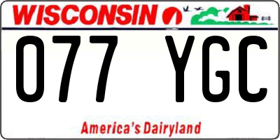 WI license plate 077YGC