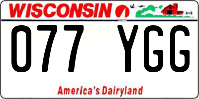 WI license plate 077YGG