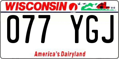 WI license plate 077YGJ