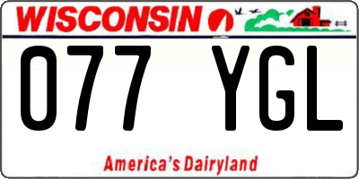 WI license plate 077YGL
