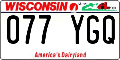 WI license plate 077YGQ
