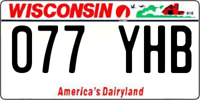 WI license plate 077YHB