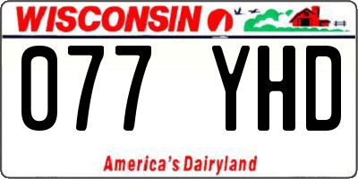 WI license plate 077YHD