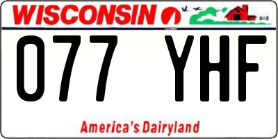 WI license plate 077YHF