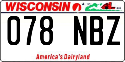 WI license plate 078NBZ