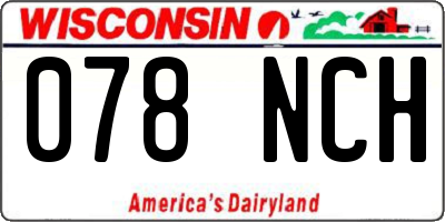 WI license plate 078NCH