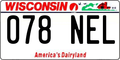 WI license plate 078NEL