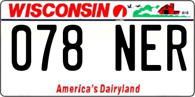 WI license plate 078NER