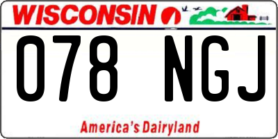 WI license plate 078NGJ