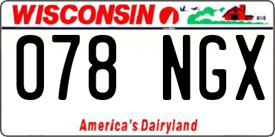 WI license plate 078NGX