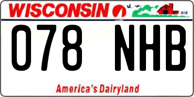 WI license plate 078NHB