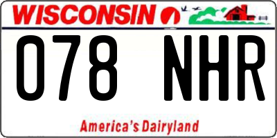 WI license plate 078NHR