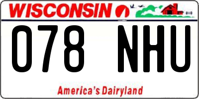 WI license plate 078NHU