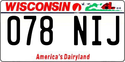 WI license plate 078NIJ
