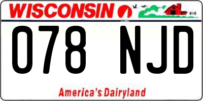 WI license plate 078NJD