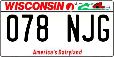 WI license plate 078NJG