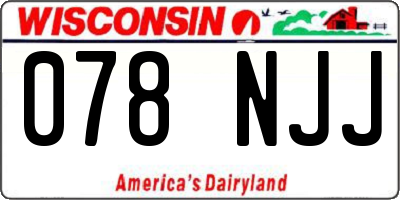 WI license plate 078NJJ
