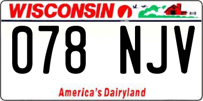WI license plate 078NJV