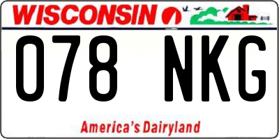 WI license plate 078NKG