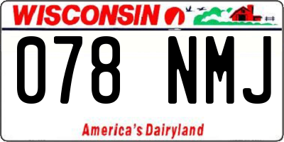 WI license plate 078NMJ