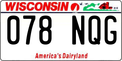 WI license plate 078NQG