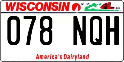 WI license plate 078NQH