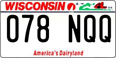 WI license plate 078NQQ