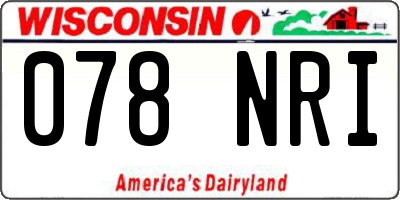 WI license plate 078NRI