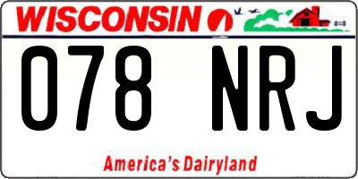 WI license plate 078NRJ