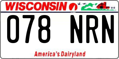WI license plate 078NRN