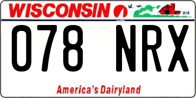 WI license plate 078NRX