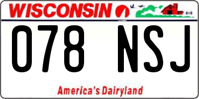 WI license plate 078NSJ