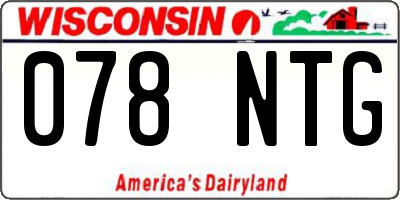 WI license plate 078NTG