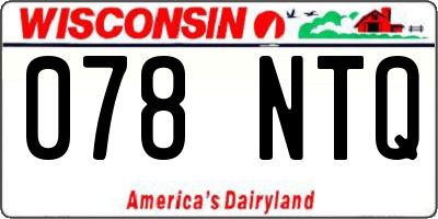 WI license plate 078NTQ