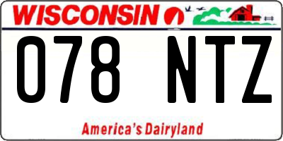 WI license plate 078NTZ