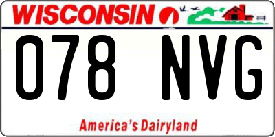 WI license plate 078NVG