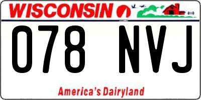 WI license plate 078NVJ