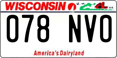 WI license plate 078NVO