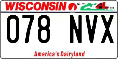 WI license plate 078NVX