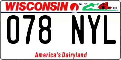 WI license plate 078NYL