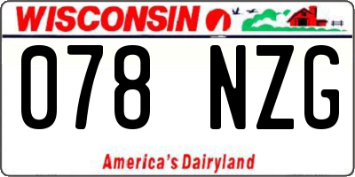 WI license plate 078NZG