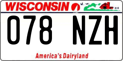 WI license plate 078NZH