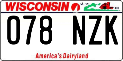 WI license plate 078NZK