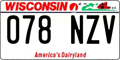 WI license plate 078NZV