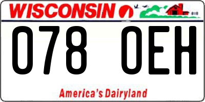 WI license plate 078OEH