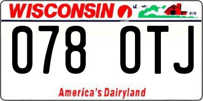 WI license plate 078OTJ