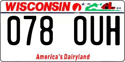 WI license plate 078OUH
